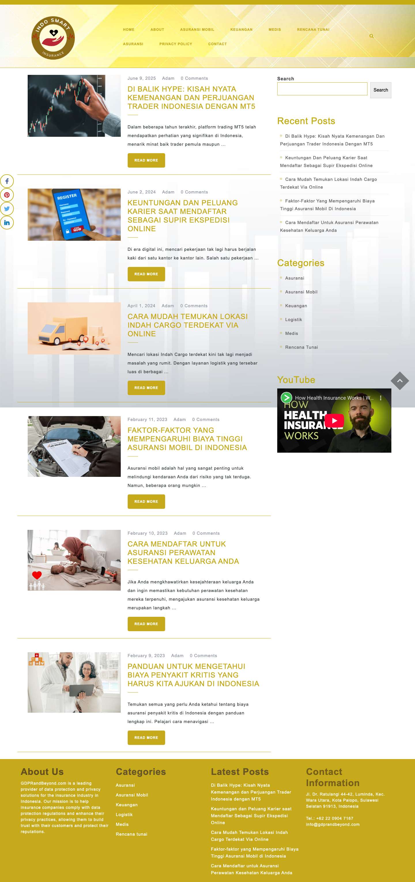 indo Smart Insurance - Protect Your Investment Wisely - Full Screenshot