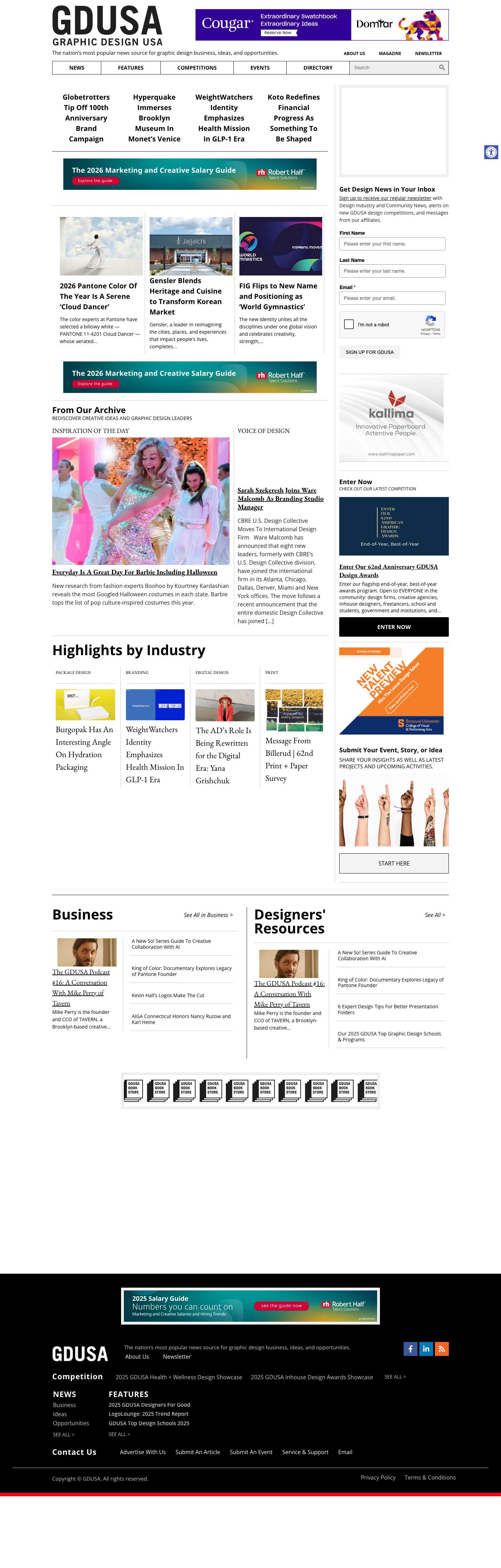 Graphic Design News (GDUSA)Accessibility ToolsIncrease TextDecrease TextGrayscaleHigh ContrastNegative ContrastLight BackgroundLinks UnderlineReadable FontReset - Full Screenshot