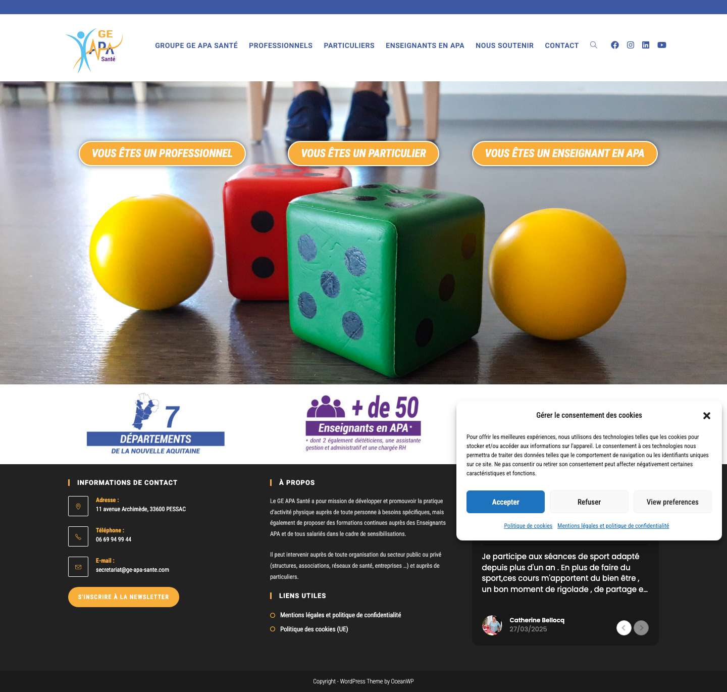 GE APA Santé - Accueil - Full Screenshot