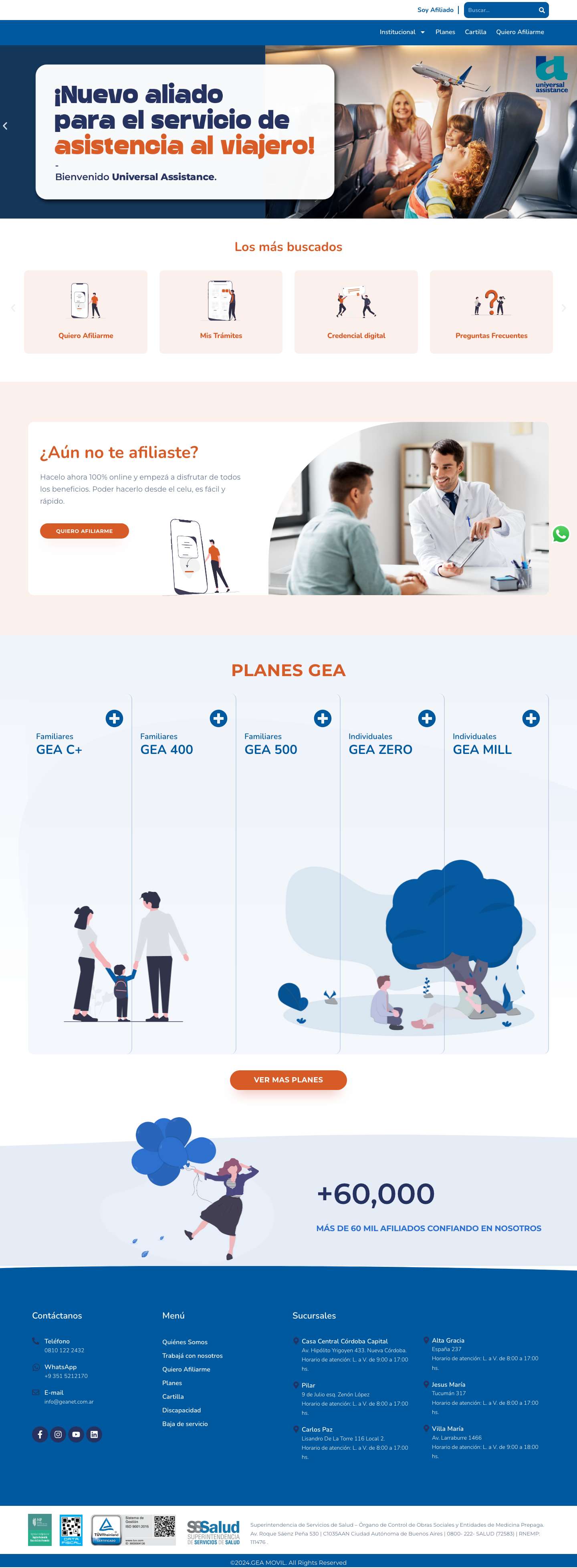 GEA Cobertura de Salud | Una empresa de Grupo GEA - Full Screenshot
