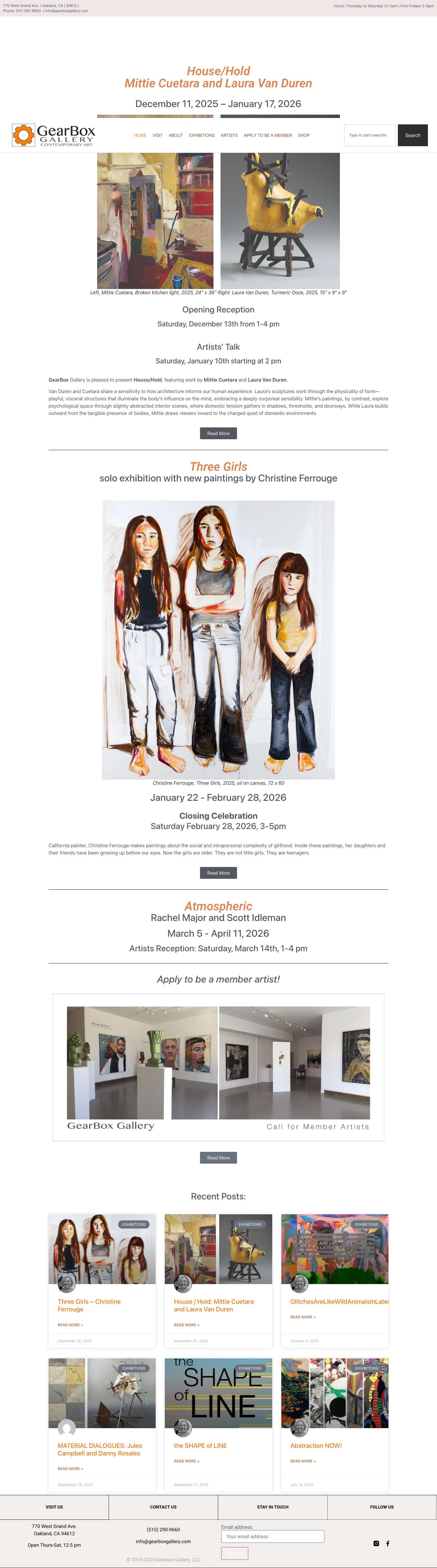 Gearbox Gallery – Contemporary Art - Full Screenshot