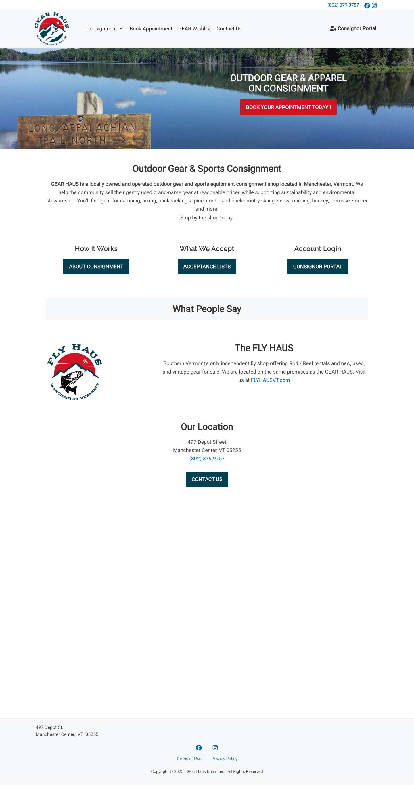 GEAR HAUS - Used Outdoor Gear & Clothing Shop - Full Screenshot