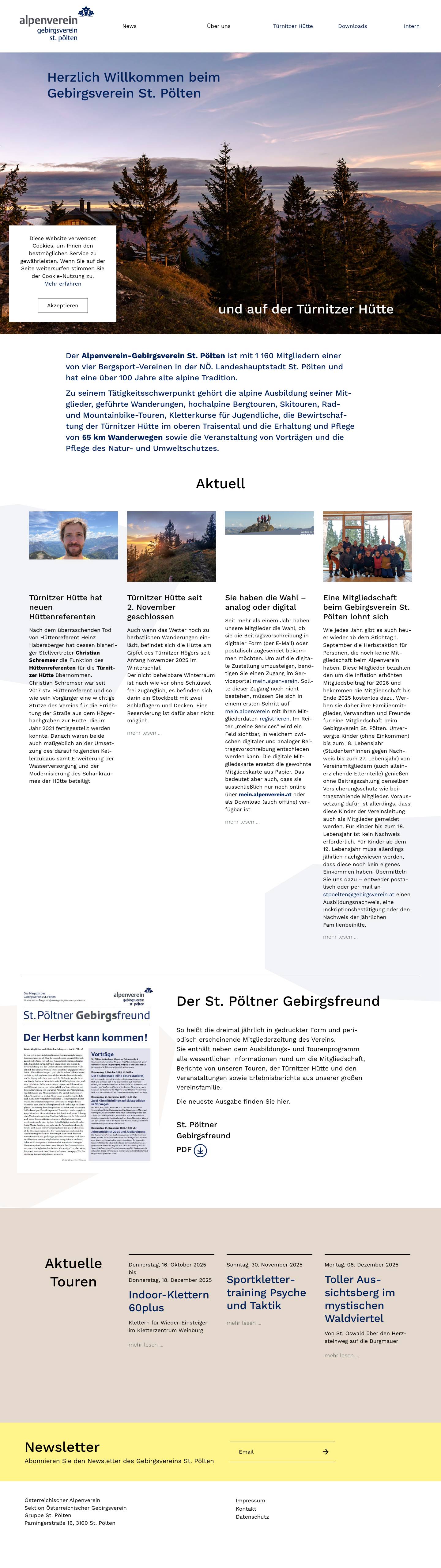 Gebirgsverein St. Pölten - Der Alpenverein-Gebirgsverein St.Pölten ist mit fast 1.000 Mitgliedern einer von vier Bergsport-Vereinen in der NÖ. Landeshauptstadt St.Pölten und ...pfeil-pdf-download-reframedpfeil-absenden-svgpfeil-touren-runter-svgpfeil-touren-runter-svgpfeil-touren-runter-svgpfeil-touren-runter-svgpfeil-touren-runter-svg - Full Screenshot