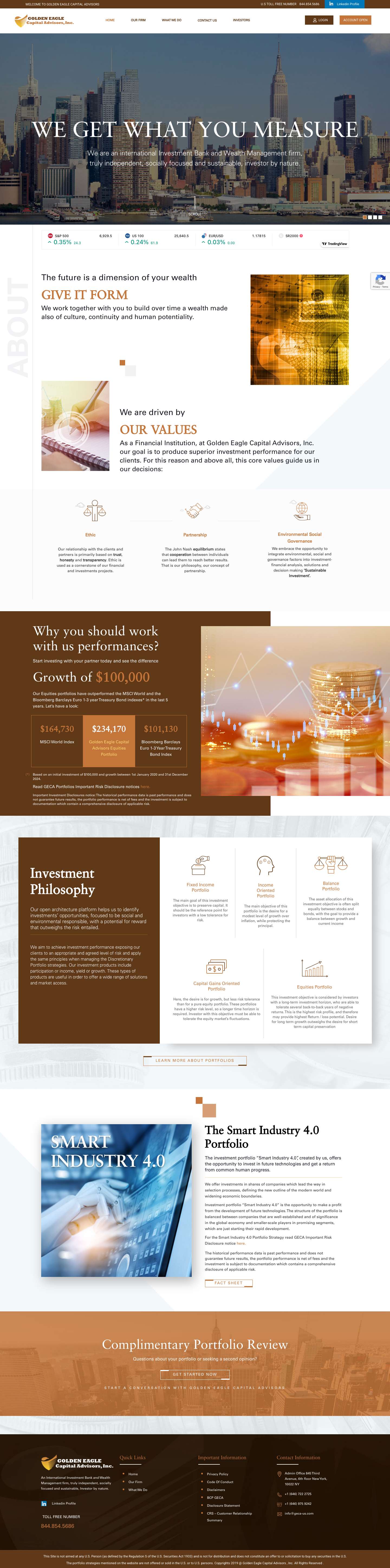 GECA – Golden Eagle Capital Advisors,Inc. - Full Screenshot