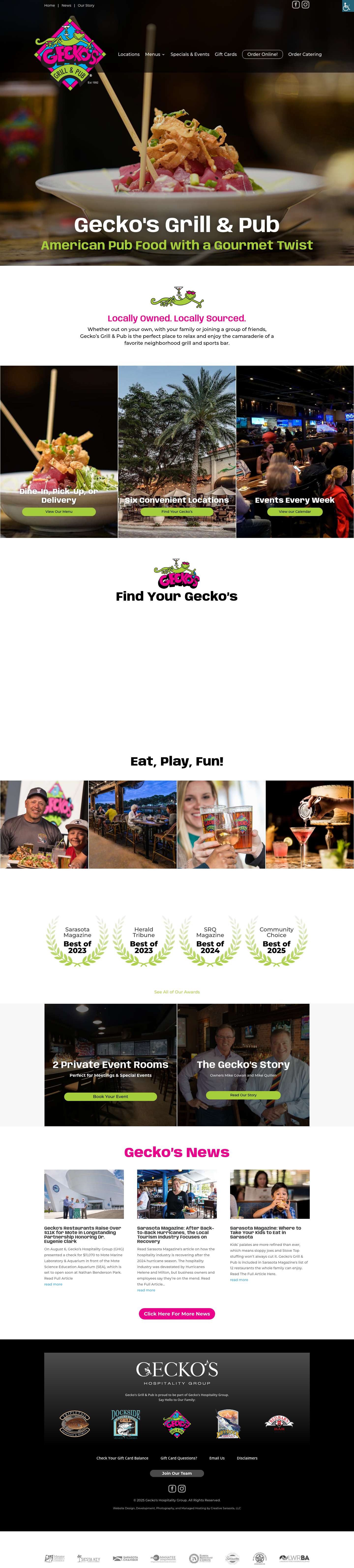 Gecko's Grill & Pub | Gecko's Grill - Full Screenshot