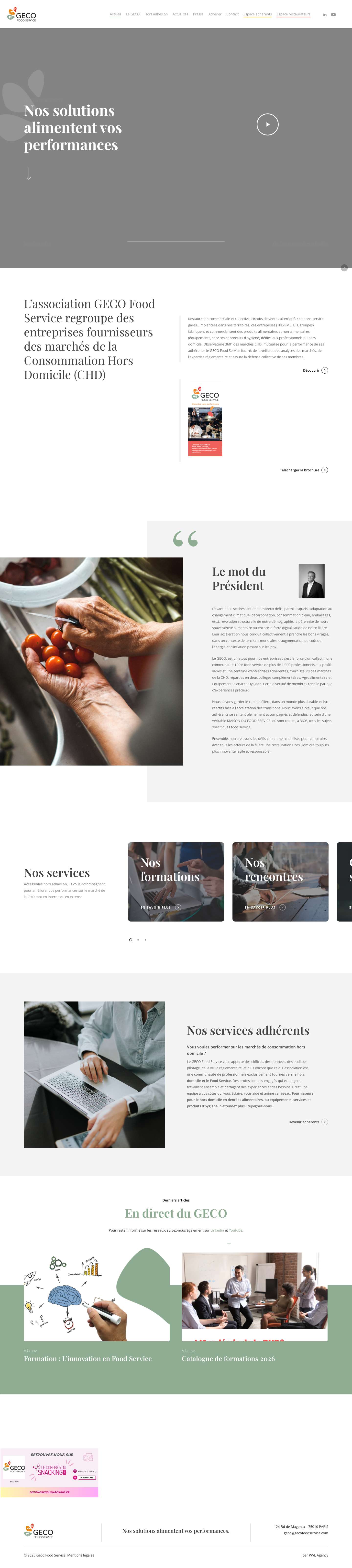 Geco Food Service – Association référente sur les marchés de la RHD - Full Screenshot