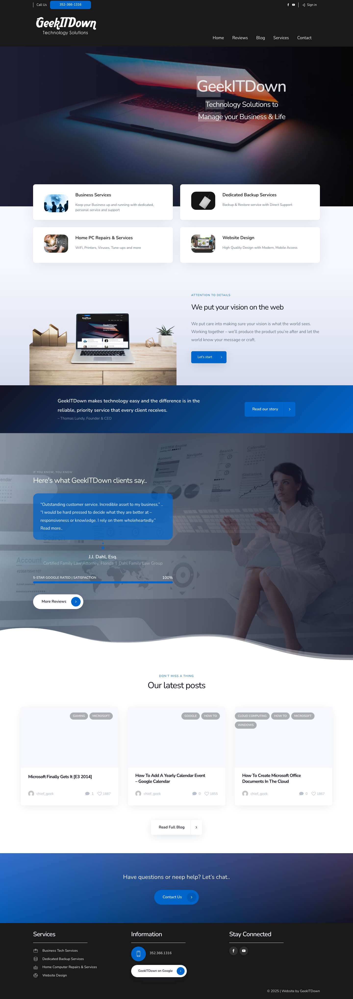 GeekITDown Computer Services & Technology Solutions – Computer Services & Technology Solutions - Full Screenshot