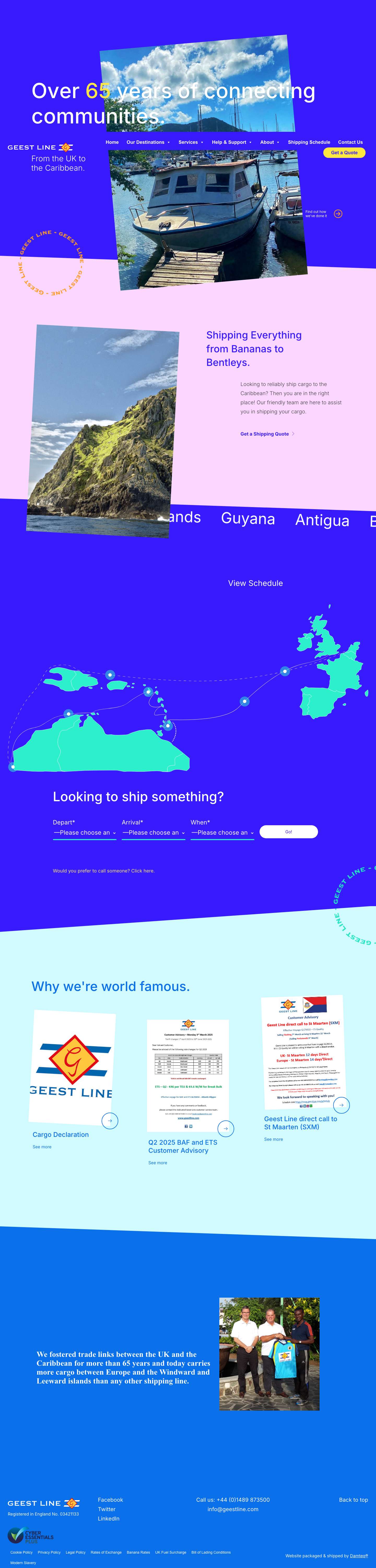 Home Page - Geest Line - Full Screenshot