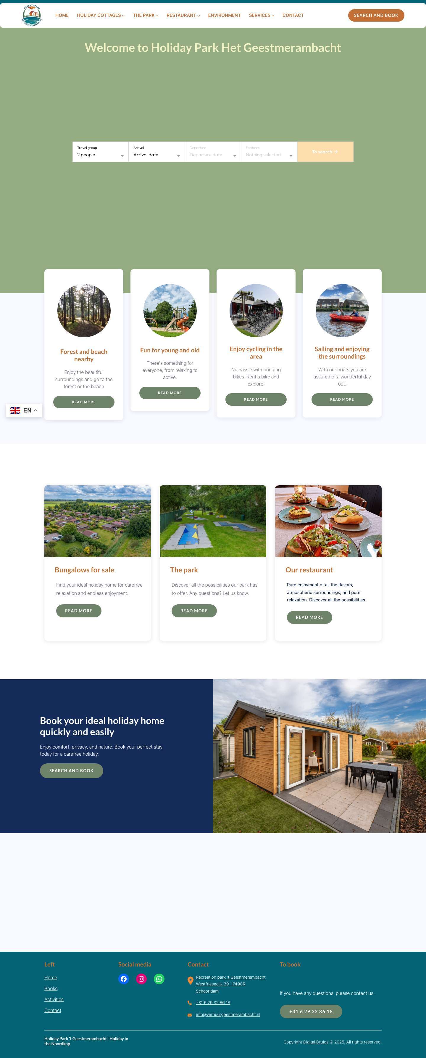 Vakantiepark 't Geestmerambacht | Vakantie in de Noordkop - Full Screenshot