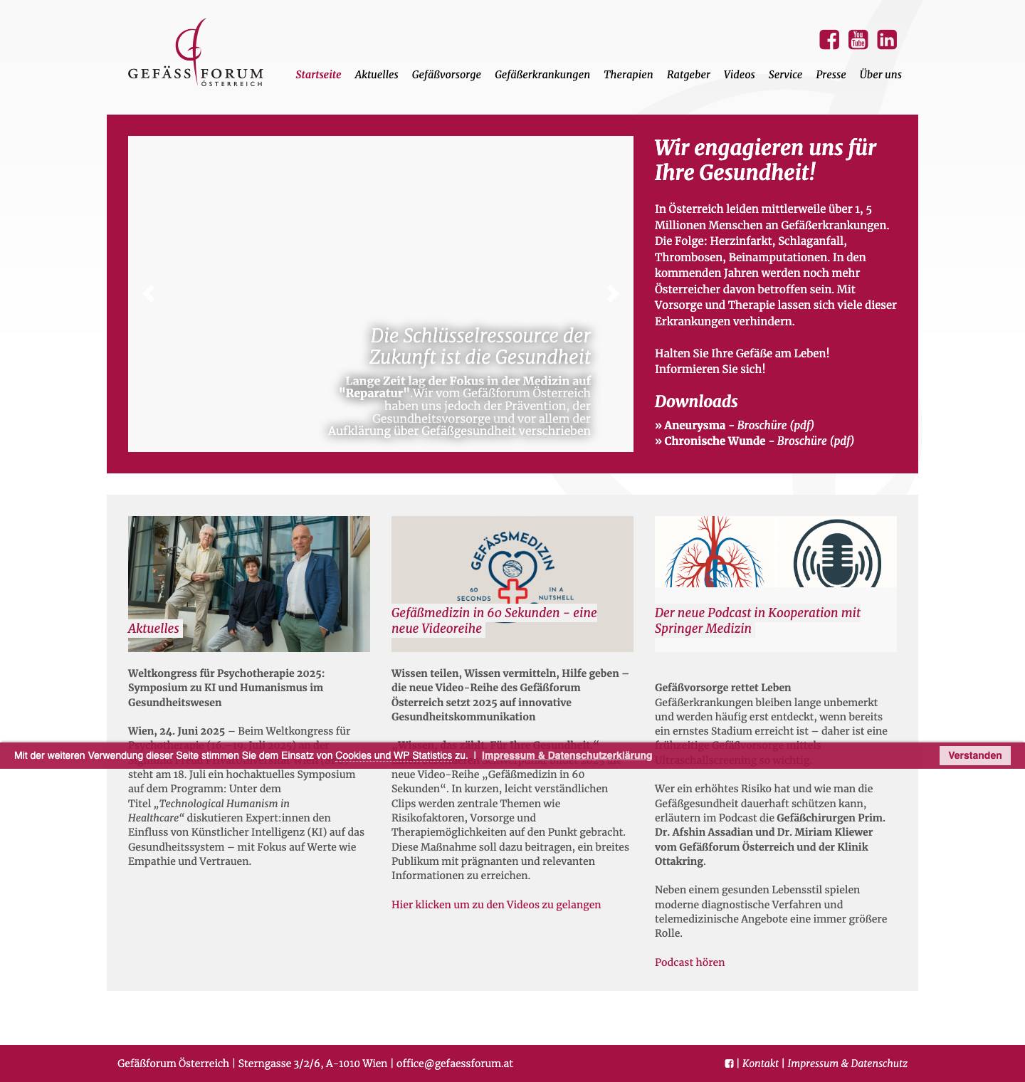 Gefässforum Österreich Gefässforum Österreich - Full Screenshot