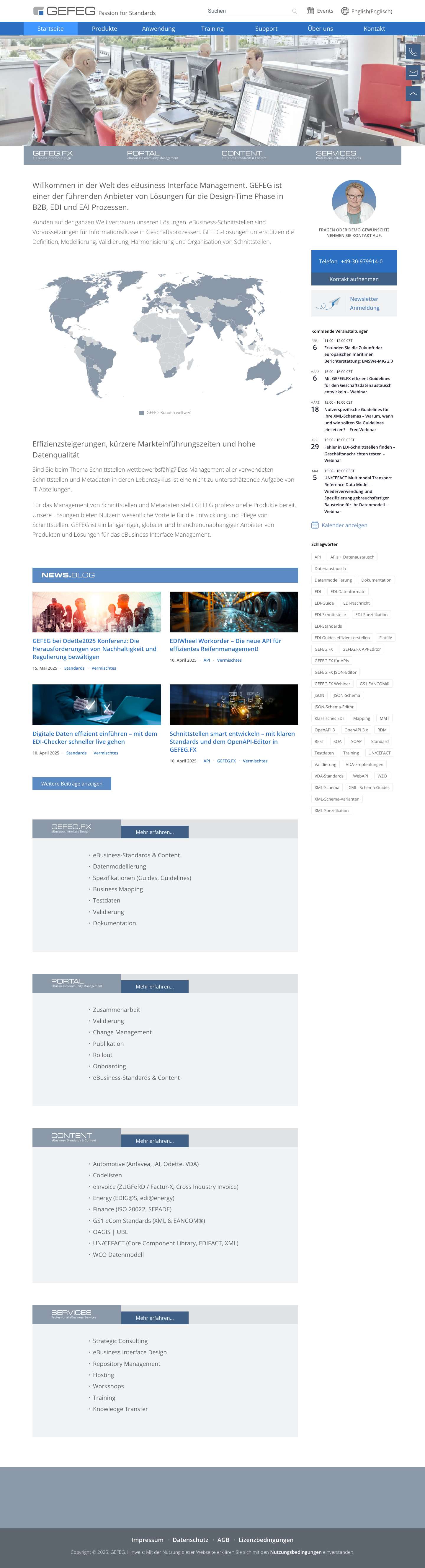 Startseite - GEFEG mbH - Full Screenshot