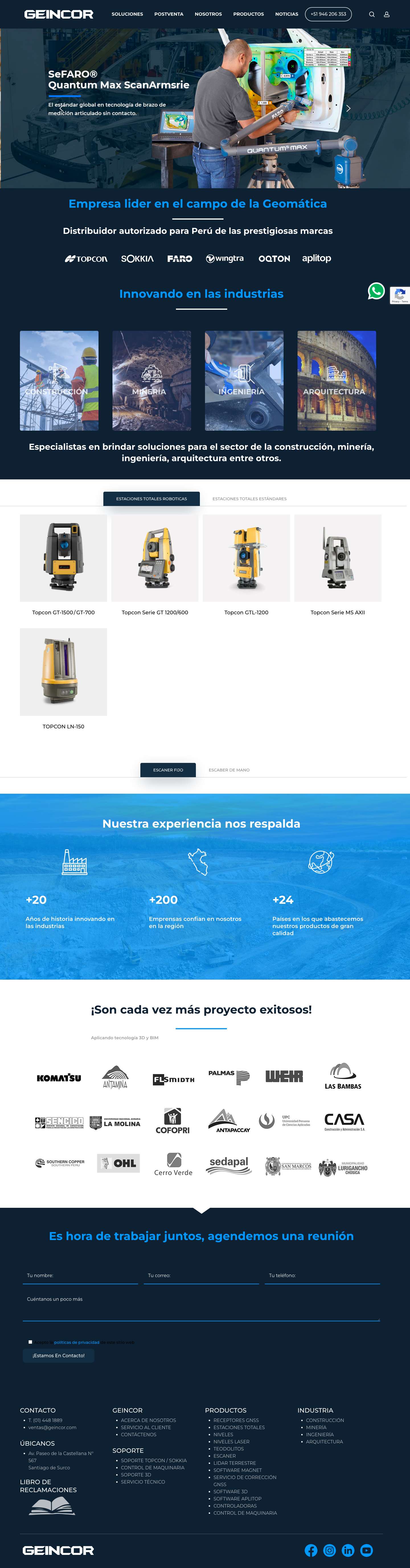 GEINCOR SAC VENTA DE EQUIPOS TOPOGRÁFICOS EN LIMA, PERÚ - GEINCOR SAC - Full Screenshot