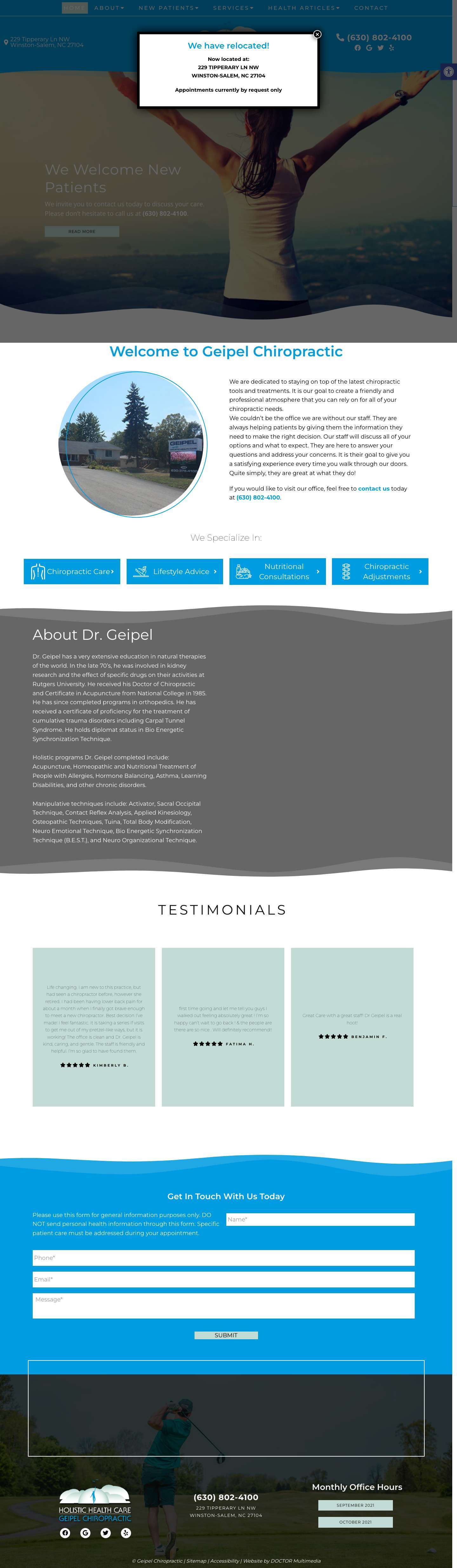 Chiropractor in Bolingbrook, IL | Geipel ChiropracticAccessibility ToolsIncrease TextDecrease TextGrayscaleHigh ContrastNegative ContrastLight BackgroundLinks UnderlineReadable FontReset - Full Screenshot