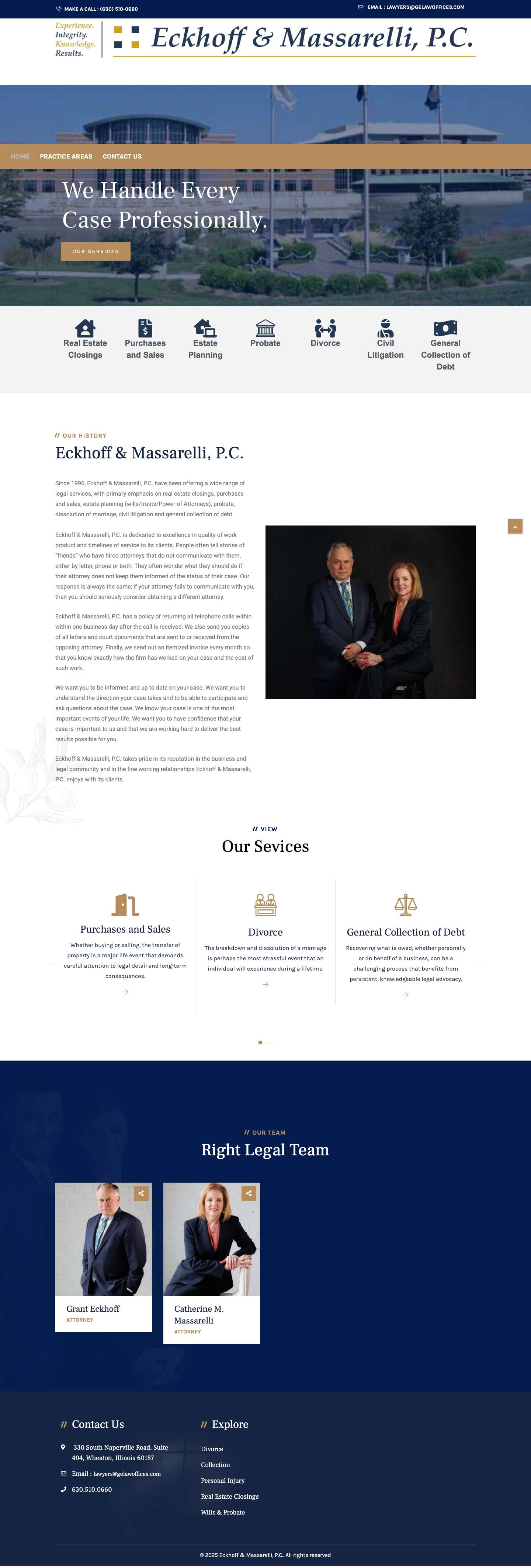 Eckhoff & Massarelli, P.C. – Experience. Integrity. Knowledge. Results. - Full Screenshot