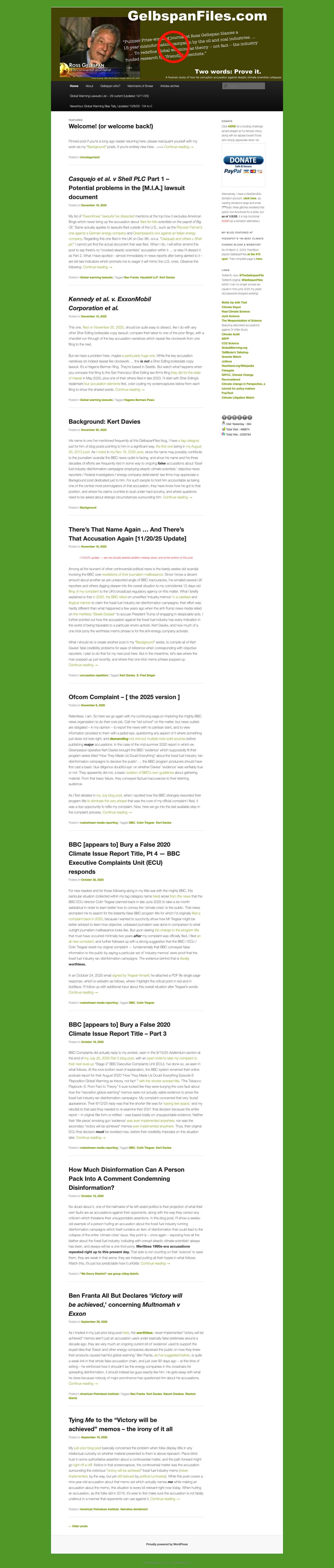 Gelbspan Files - Full Screenshot