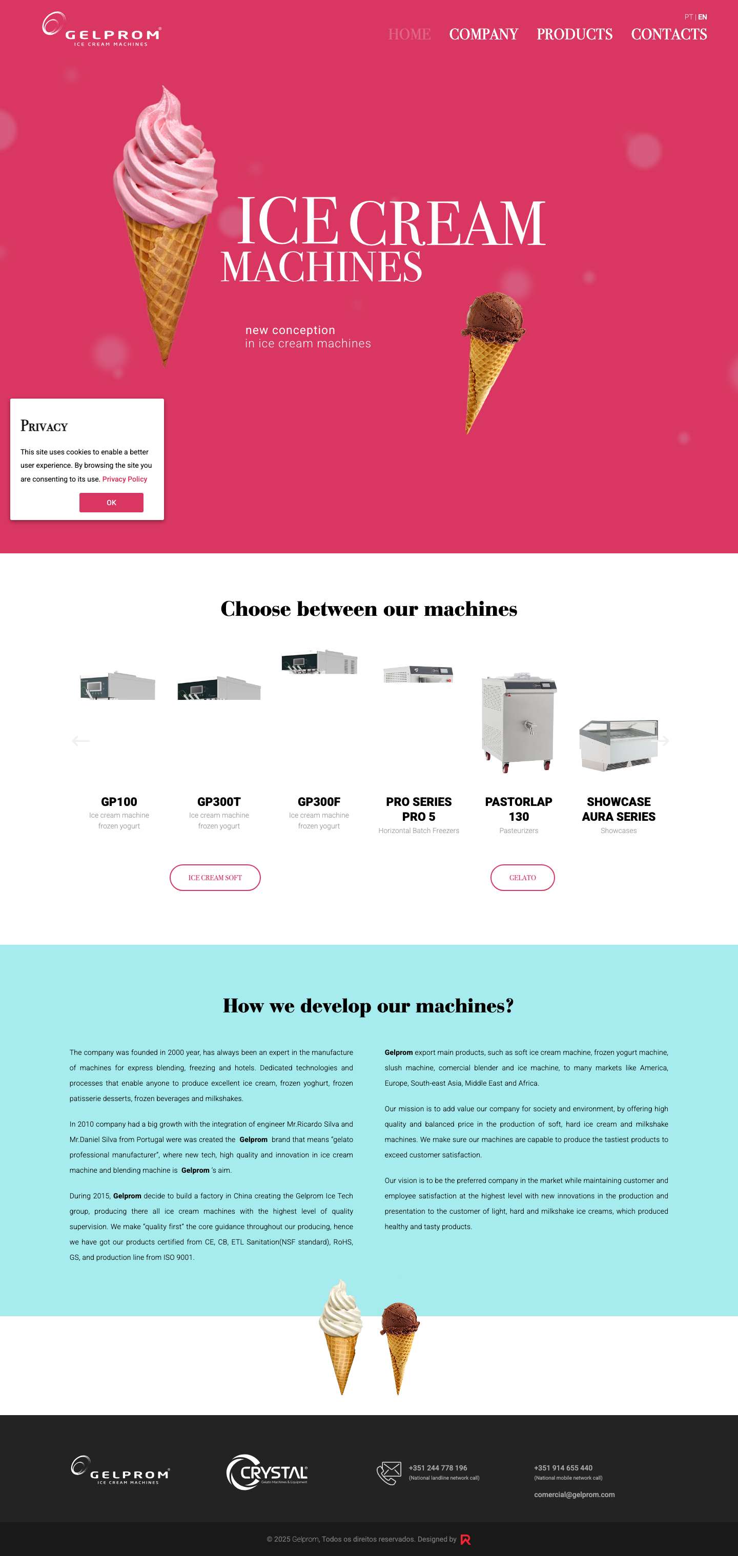 GELPROM - Soft Ice Cream & Machine Frozen Yogurt - Gelprom - Full Screenshot