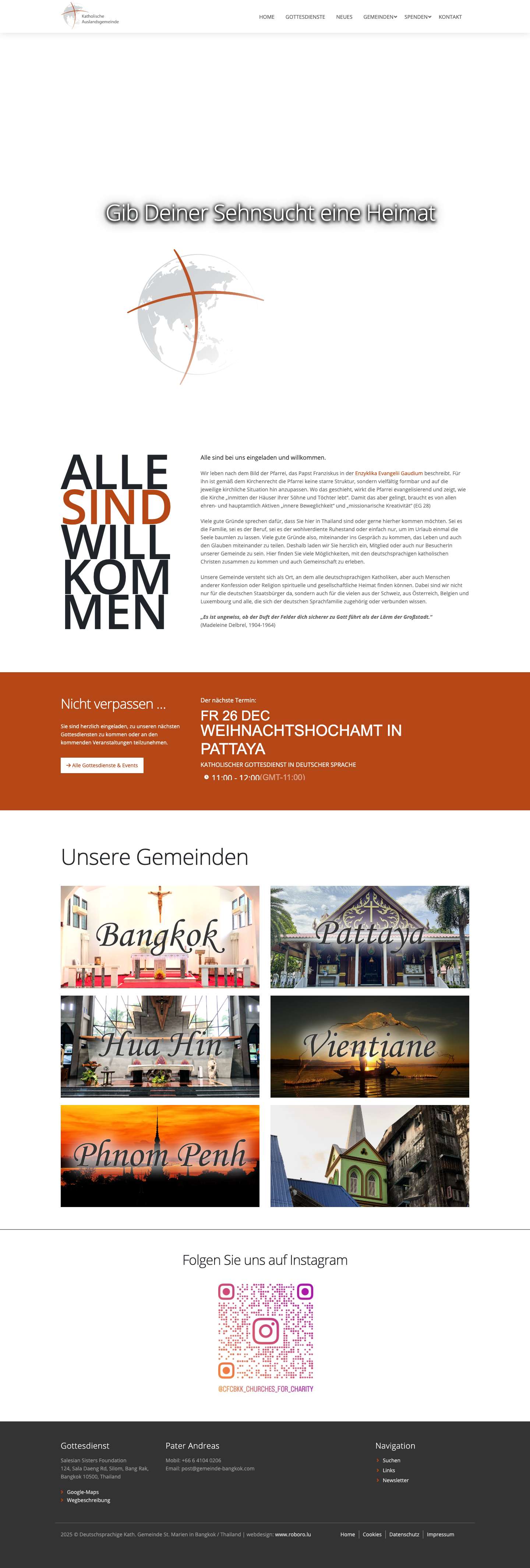 Home - Deutschsprachige Kath. Gemeinde St. Marien in Bangkok / Thailand | Deutschsprachige Kath. Gemeinde St. Marien in Bangkok / Thailand - Full Screenshot