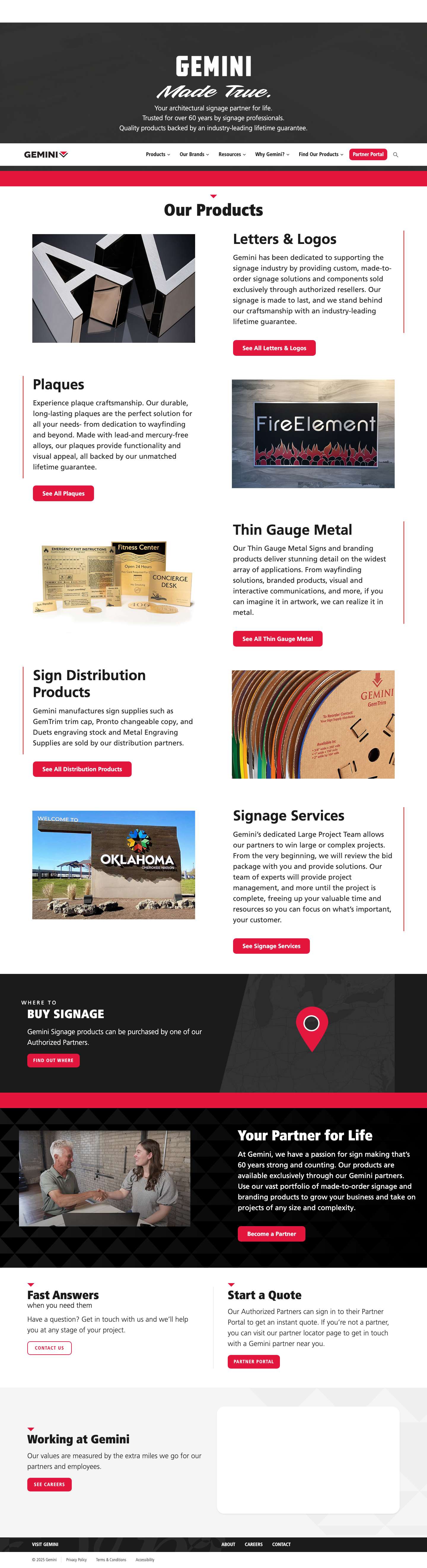 Wholesale Manufacturer of Signage, Plates & More - Full Screenshot