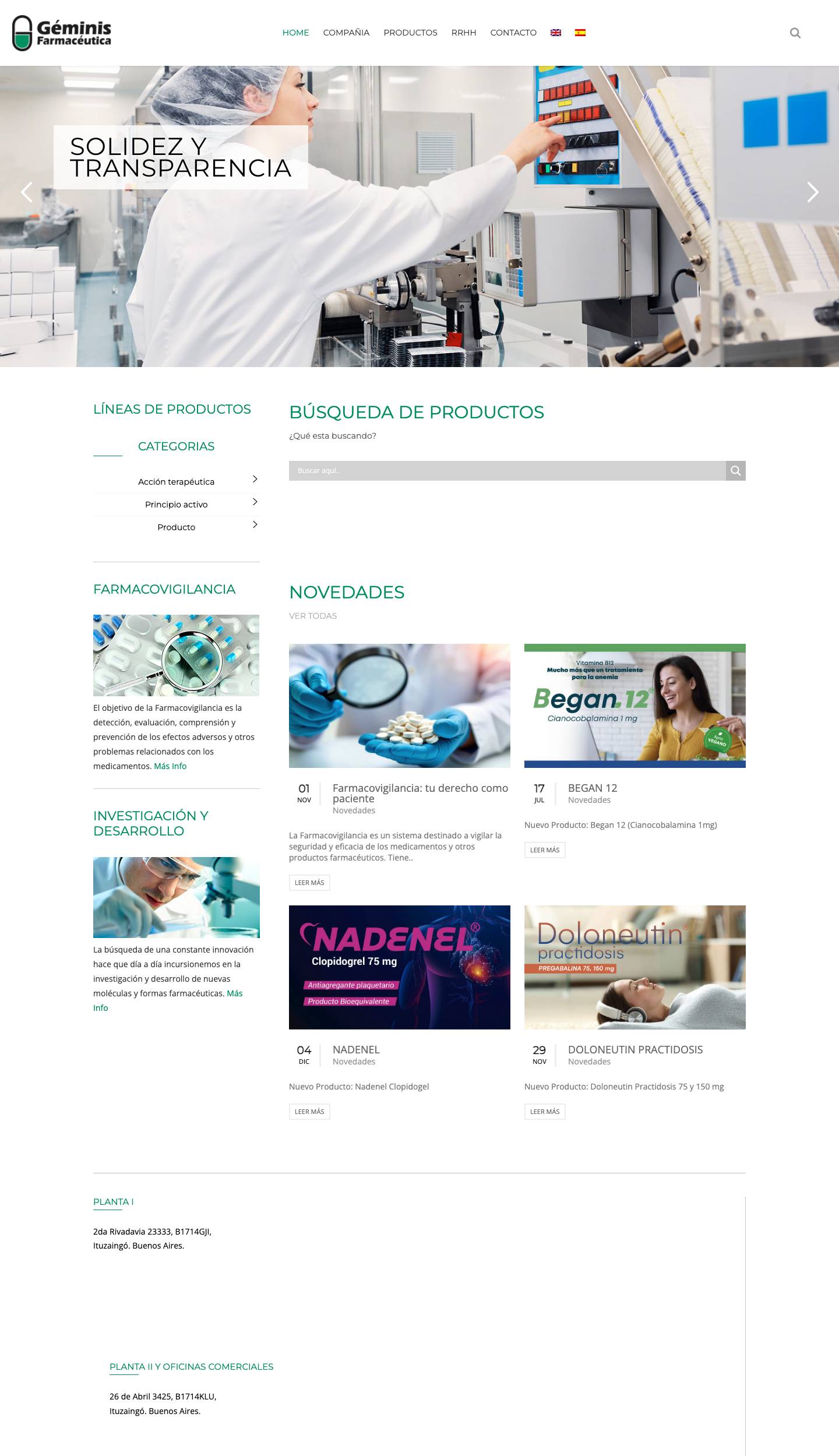 Géminis Farmacéutica - Full Screenshot