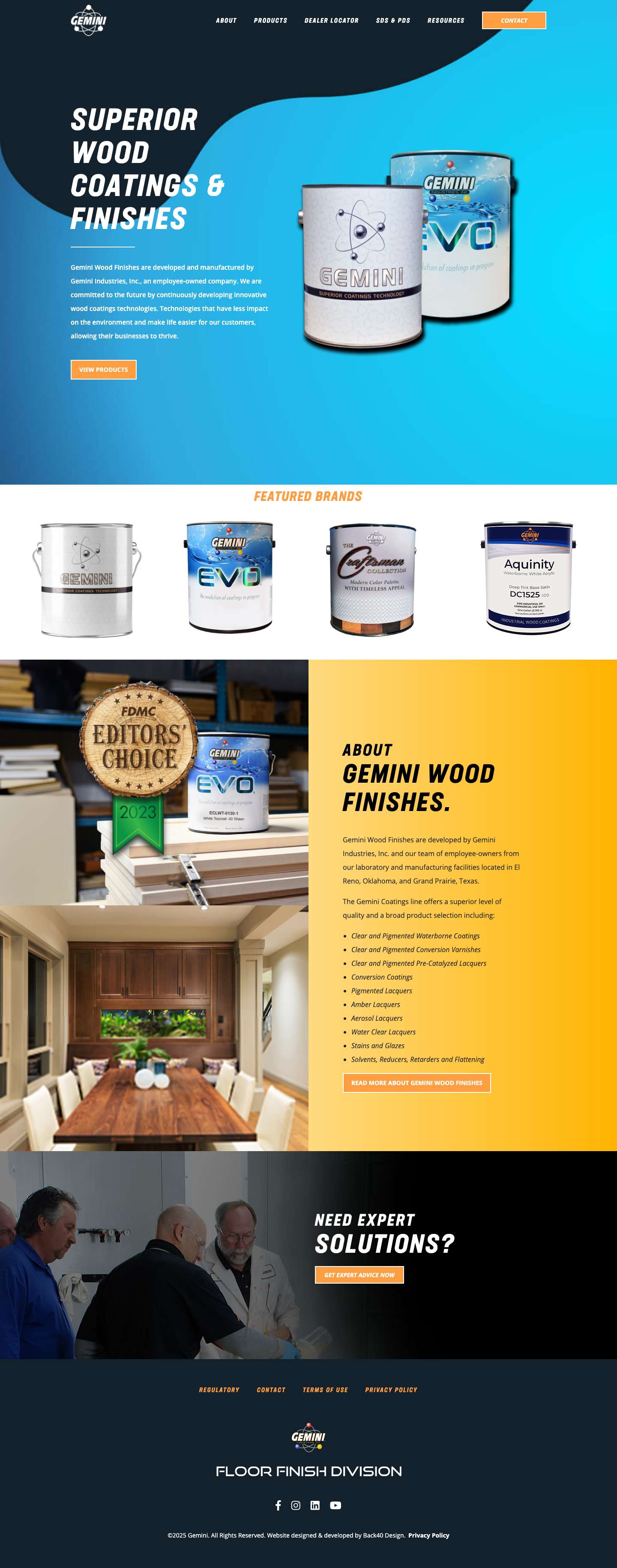 Gemini Coatings - Full Screenshot