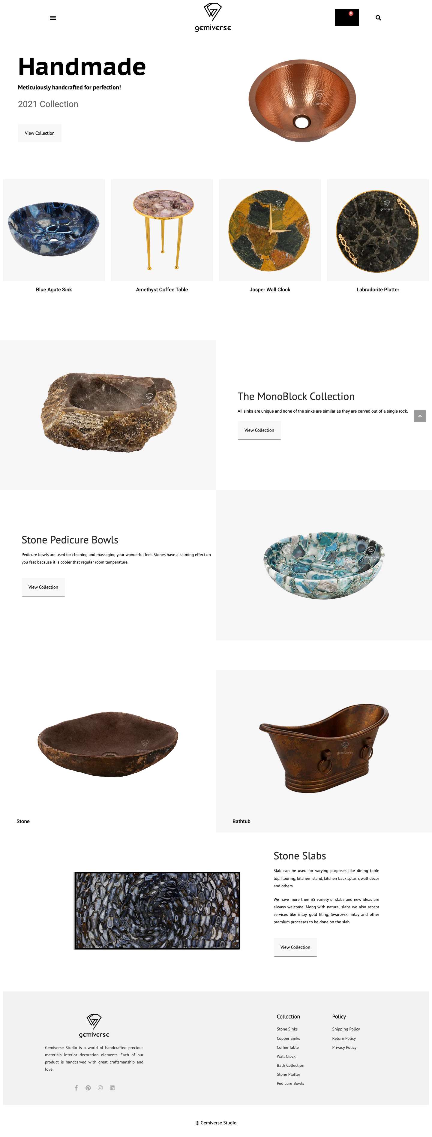 Gemiverse Studio – Luxurious Décor Elements Made of Precious Materials. - Full Screenshot