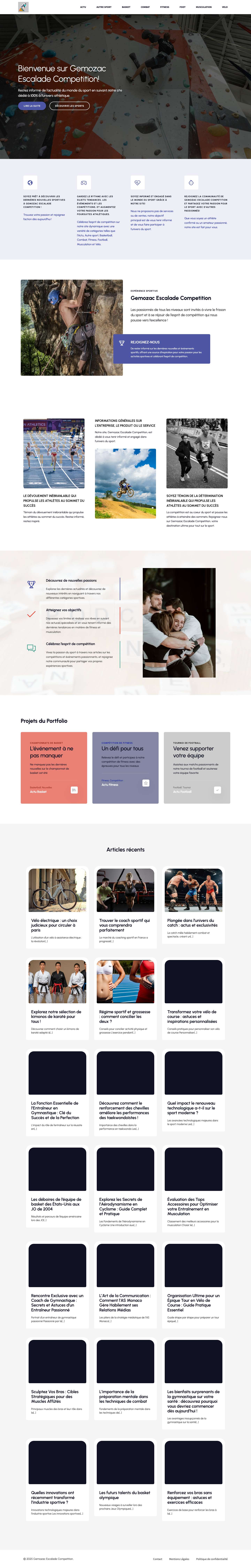 Gemozac Escalade Competition – Gemozac Escalade Compétition, l'ascension sportive à son sommet! - Full Screenshot