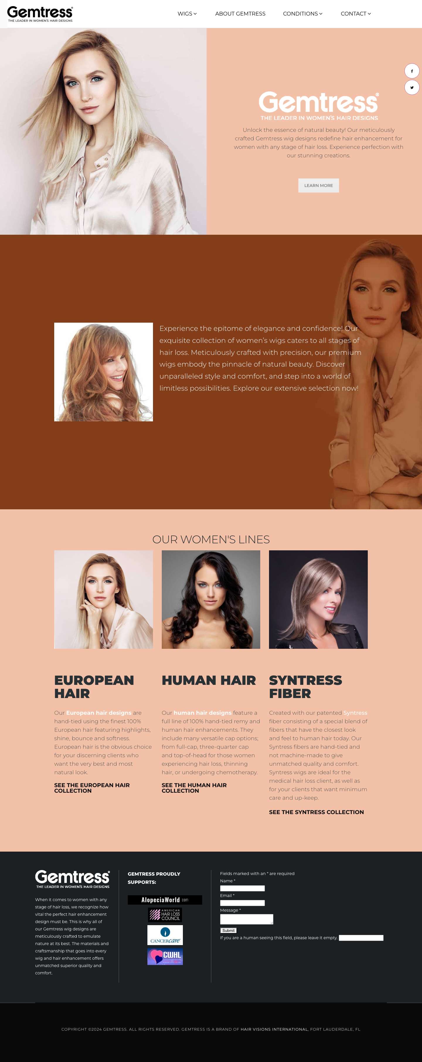Gemtress | The leader in women's hair design - Full Screenshot