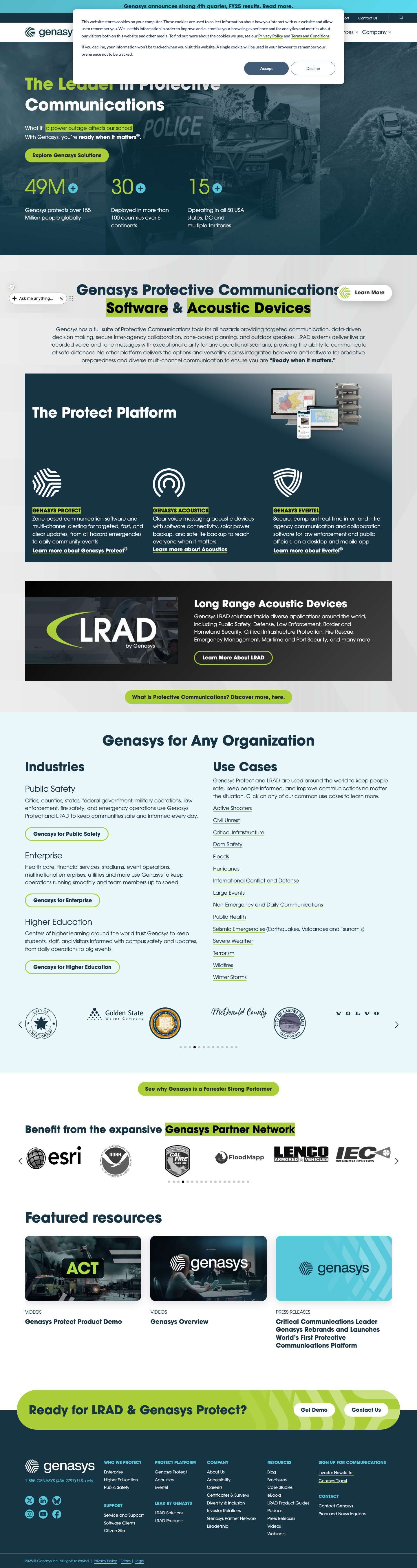 Genasys Emergency Communications Software & Acoustic Devices - Full Screenshot