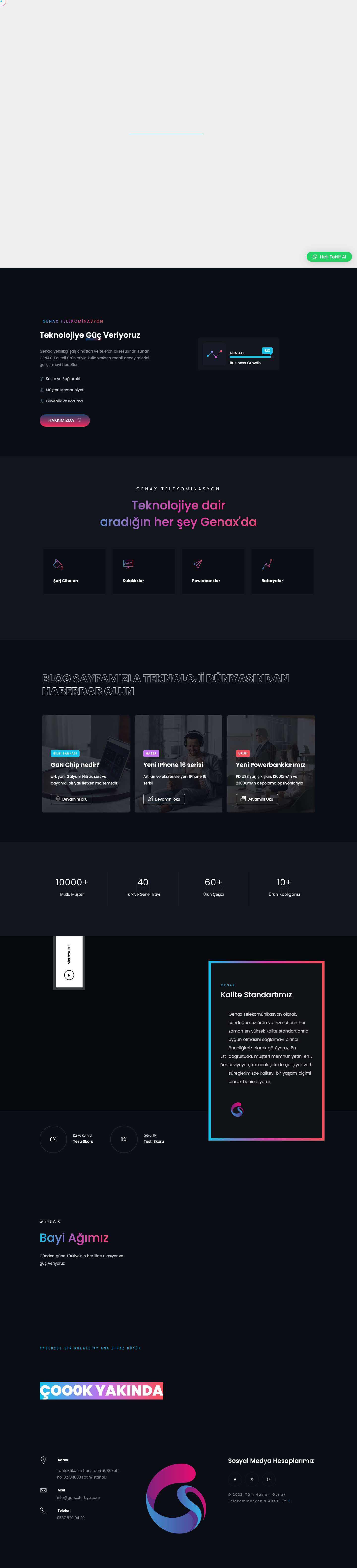 Genax – Teknolojiye Güç Veriyoruz - Full Screenshot