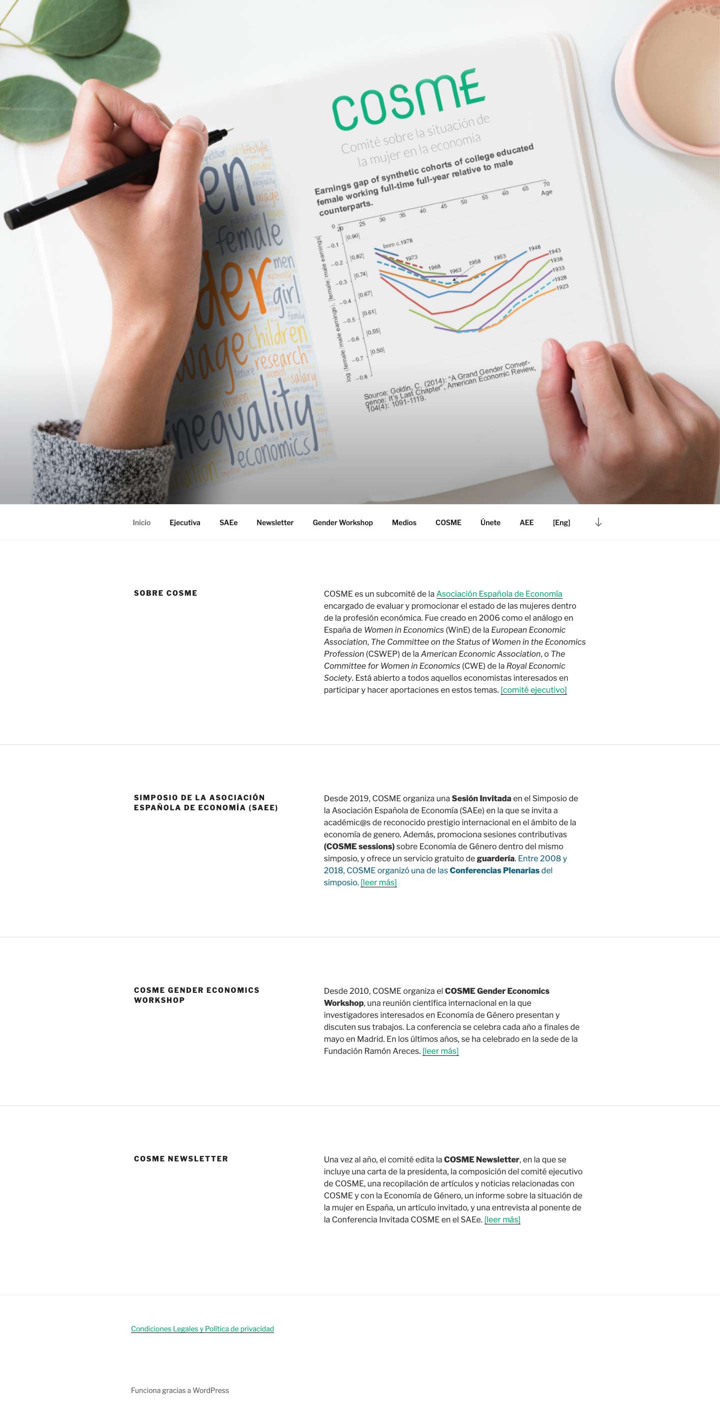 COSME – Comité Sobre la Situación de la Mujer en Economía - Full Screenshot