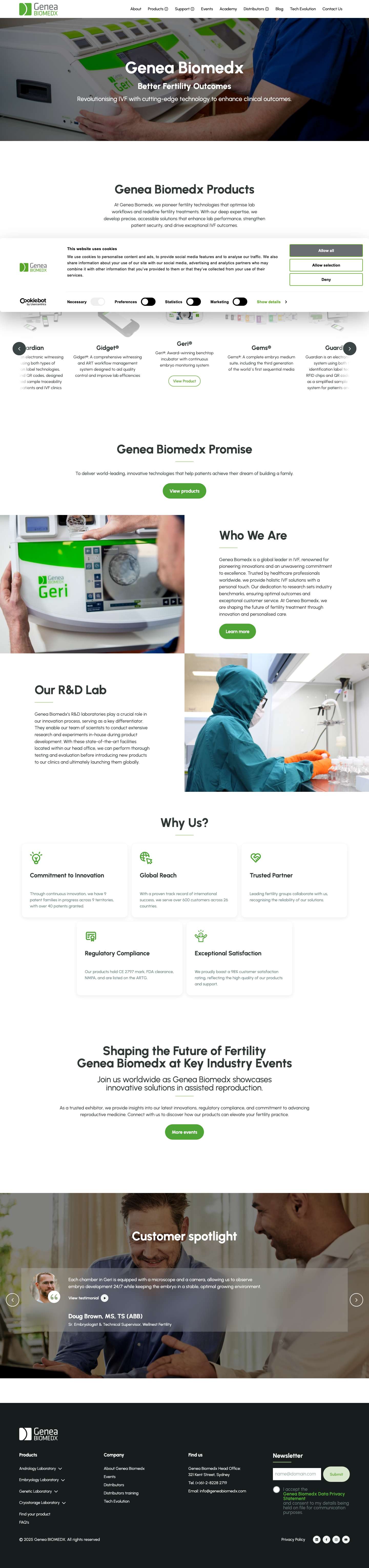 Genea Biomedx: IVF Technology - Full Screenshot