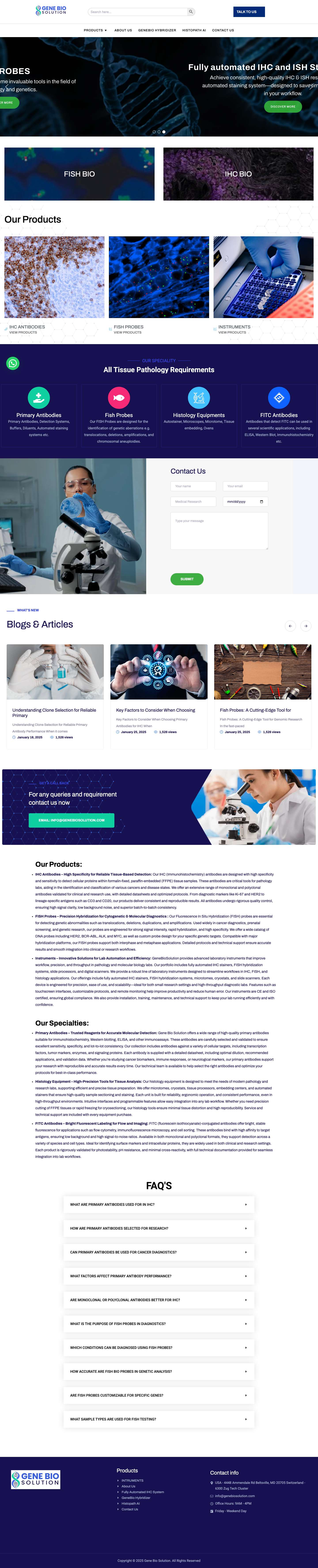 IHC Antibodies | FISH Probes | Autostainer IHC & FISH - Full Screenshot