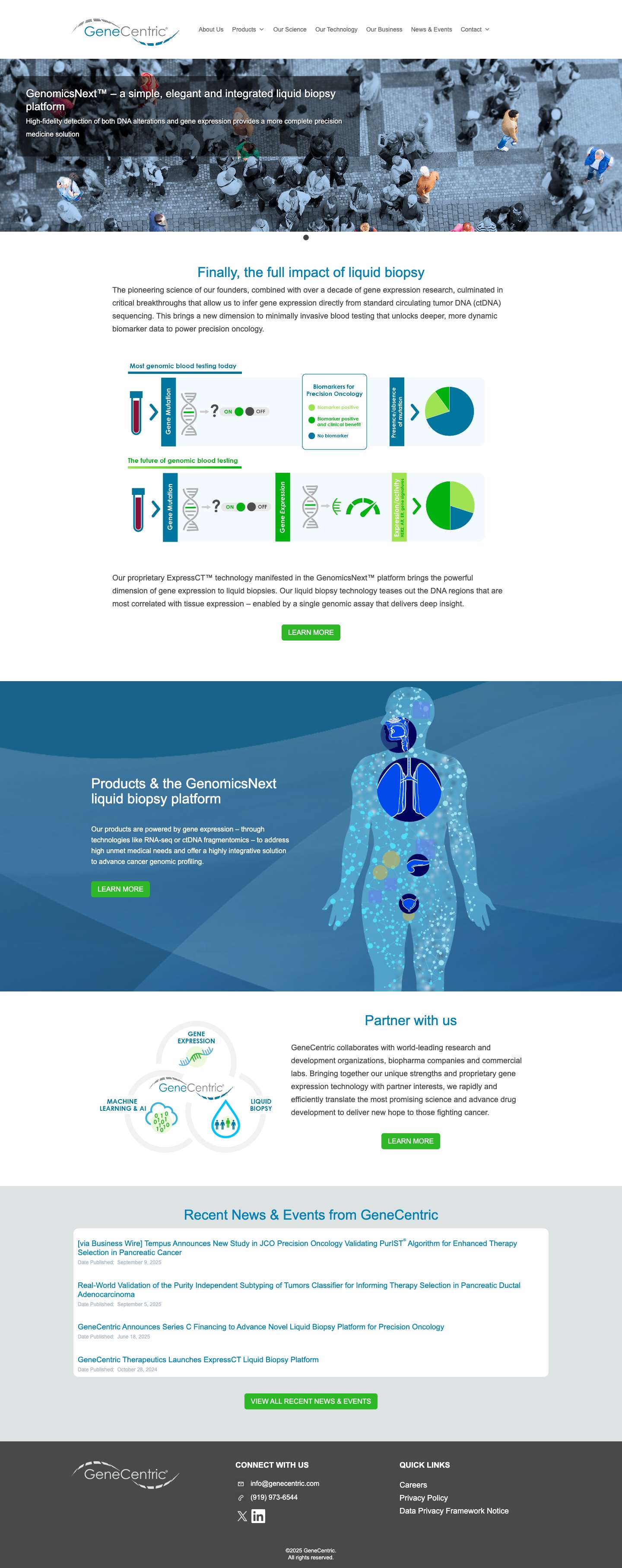 GeneCentric – Translating the Complexity of Tumor Biology - Full Screenshot