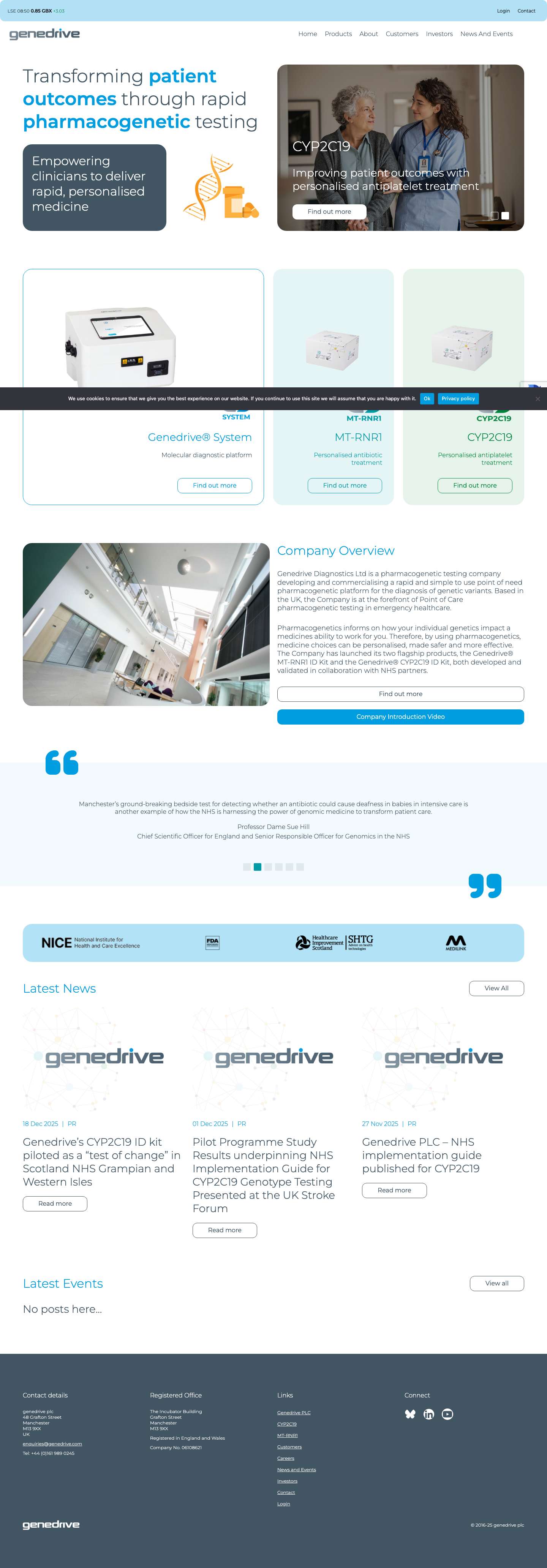 Home - Genedrive - Full Screenshot