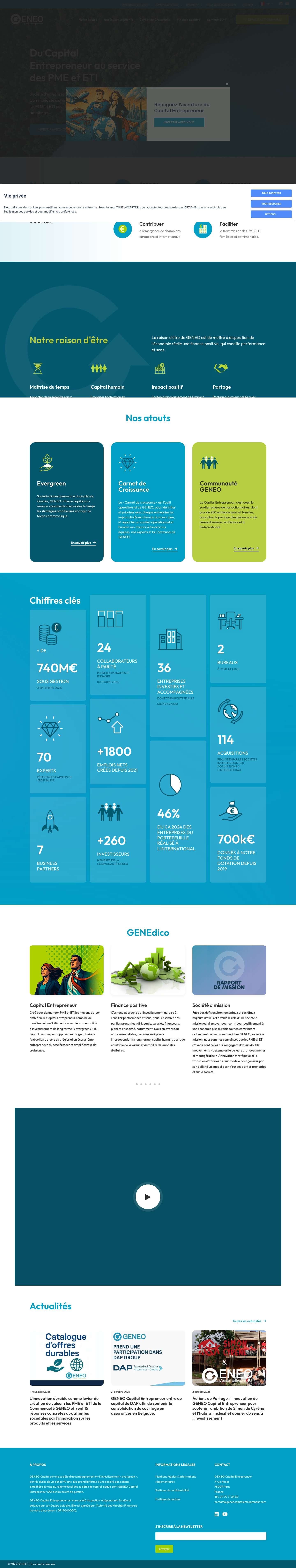 GENEO Capital Entrepreneur - Investisseur PME/ETI France - Full Screenshot