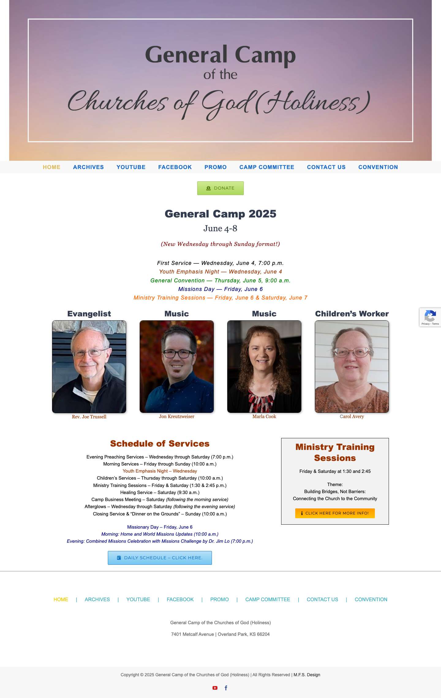 General Camp of the Churches of God (Holiness) – General Camp - Full Screenshot