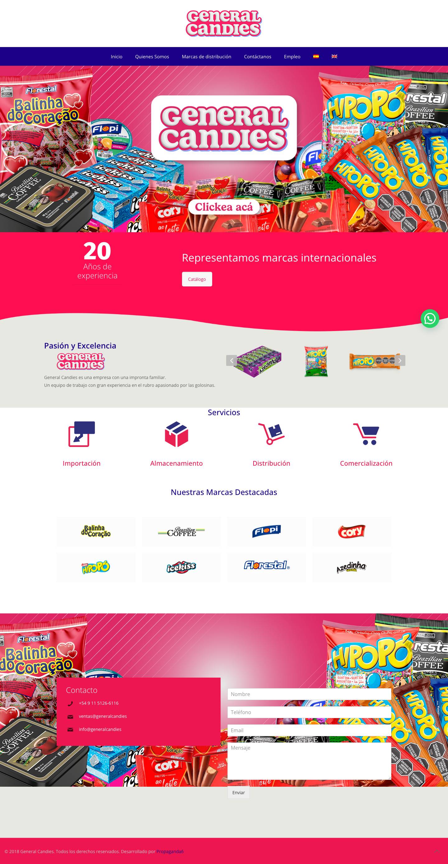 Inicio - General CandiesWhatsApp - Full Screenshot