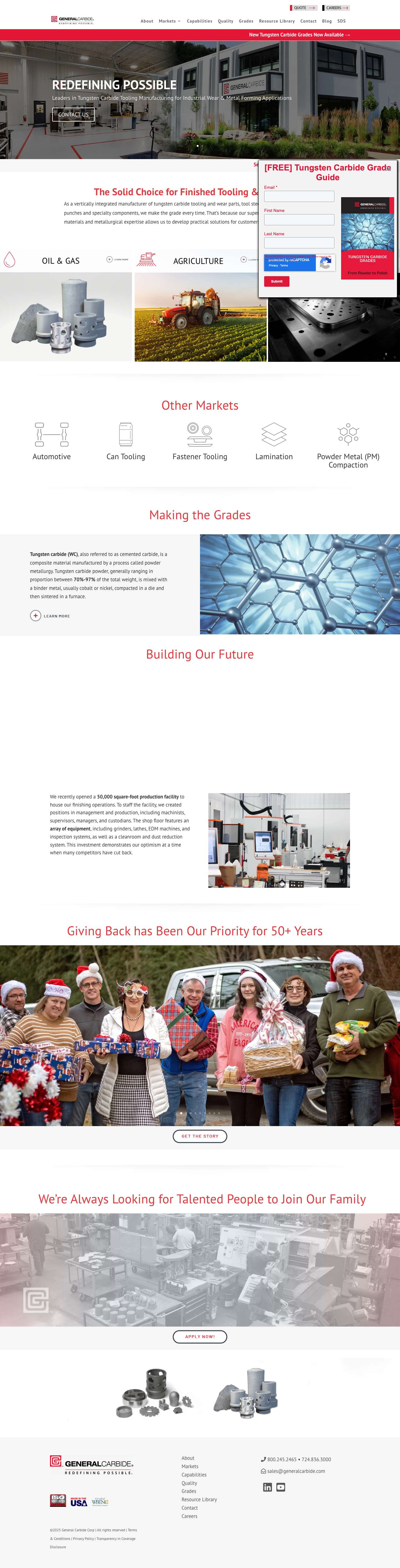 Home | General Carbide - Full Screenshot