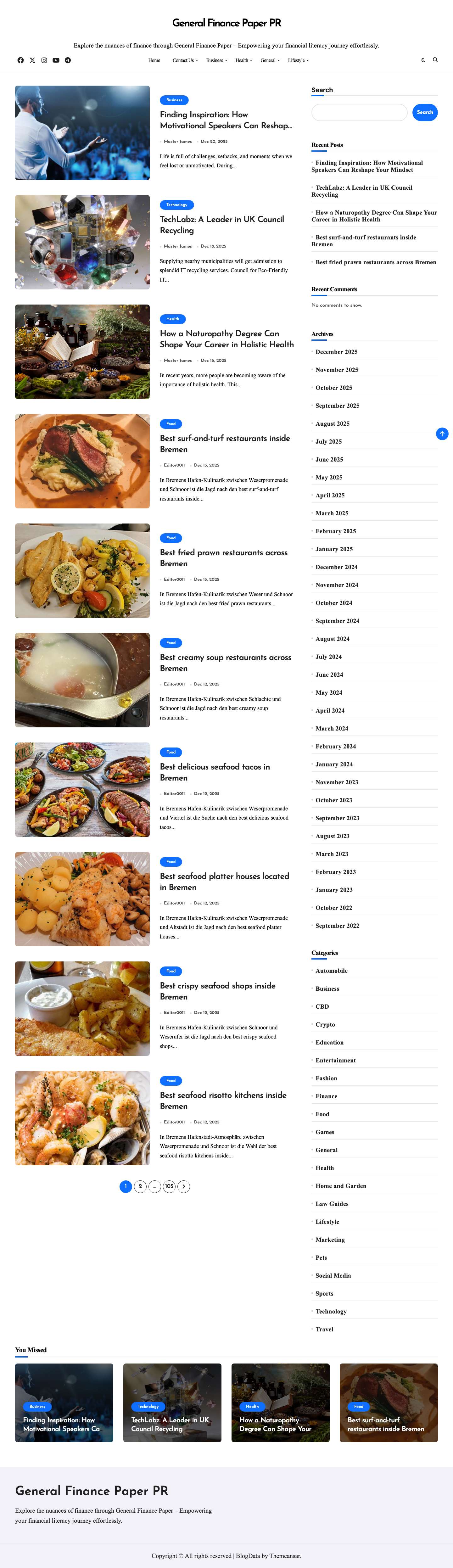 General Finance Paper - Full Screenshot