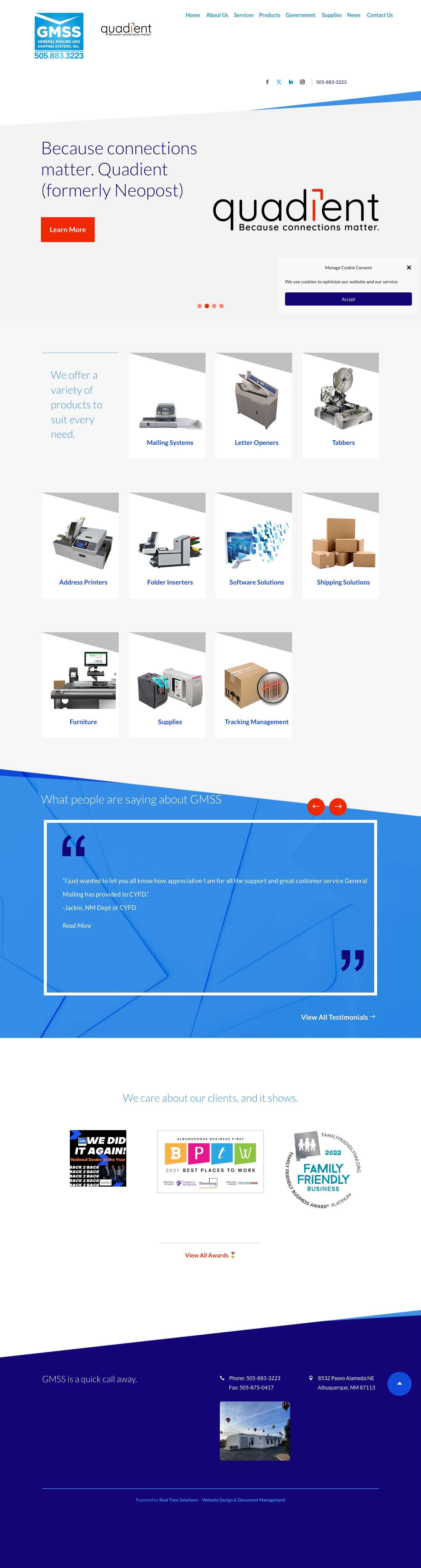 Home - General Mailing New Mexico - Full Screenshot