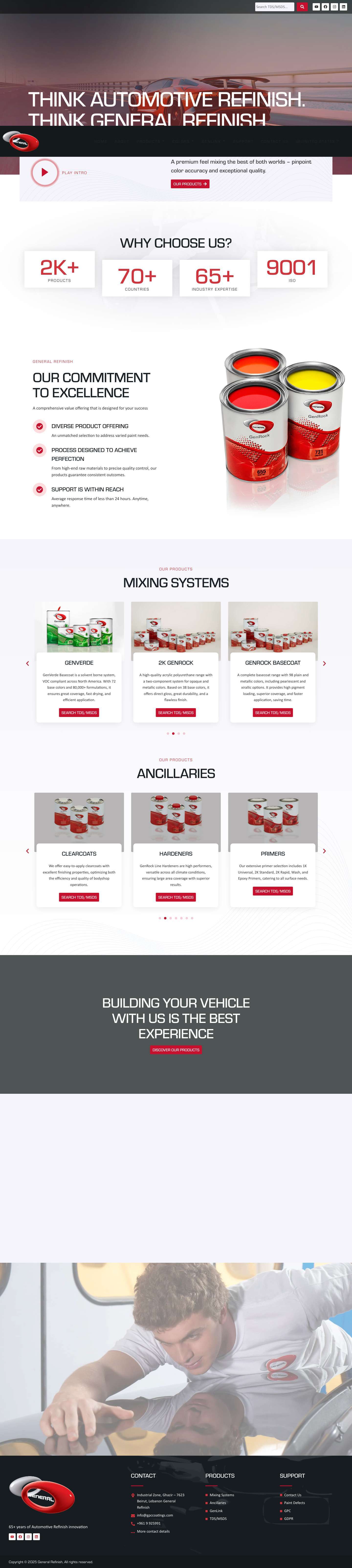 General Refinish: Premium Automotive Refinish - Full Screenshot