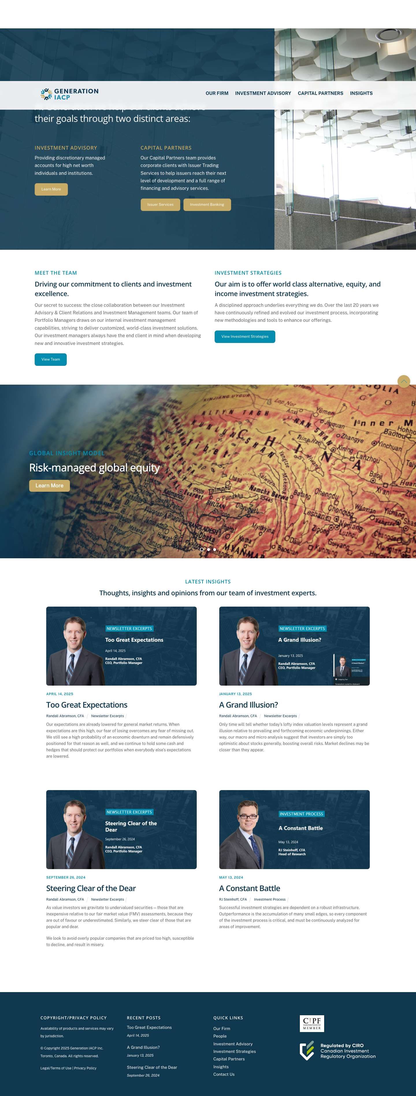 Generation IACP - Investment Management - Full Screenshot