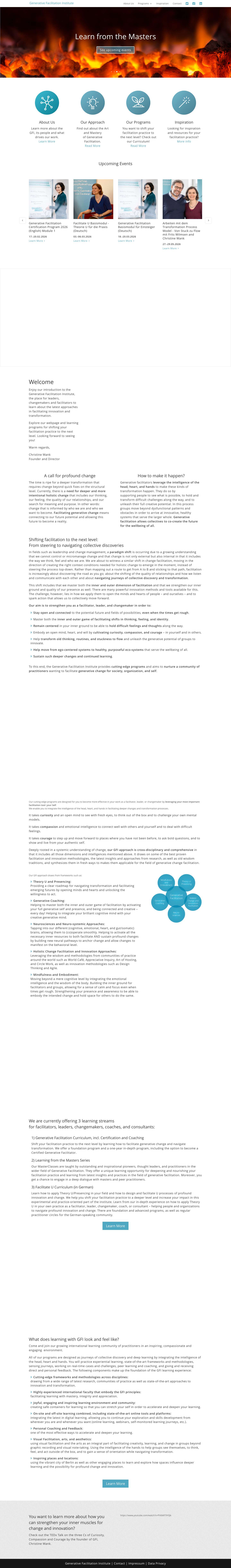 Homepage - Generative Facilitation - Full Screenshot