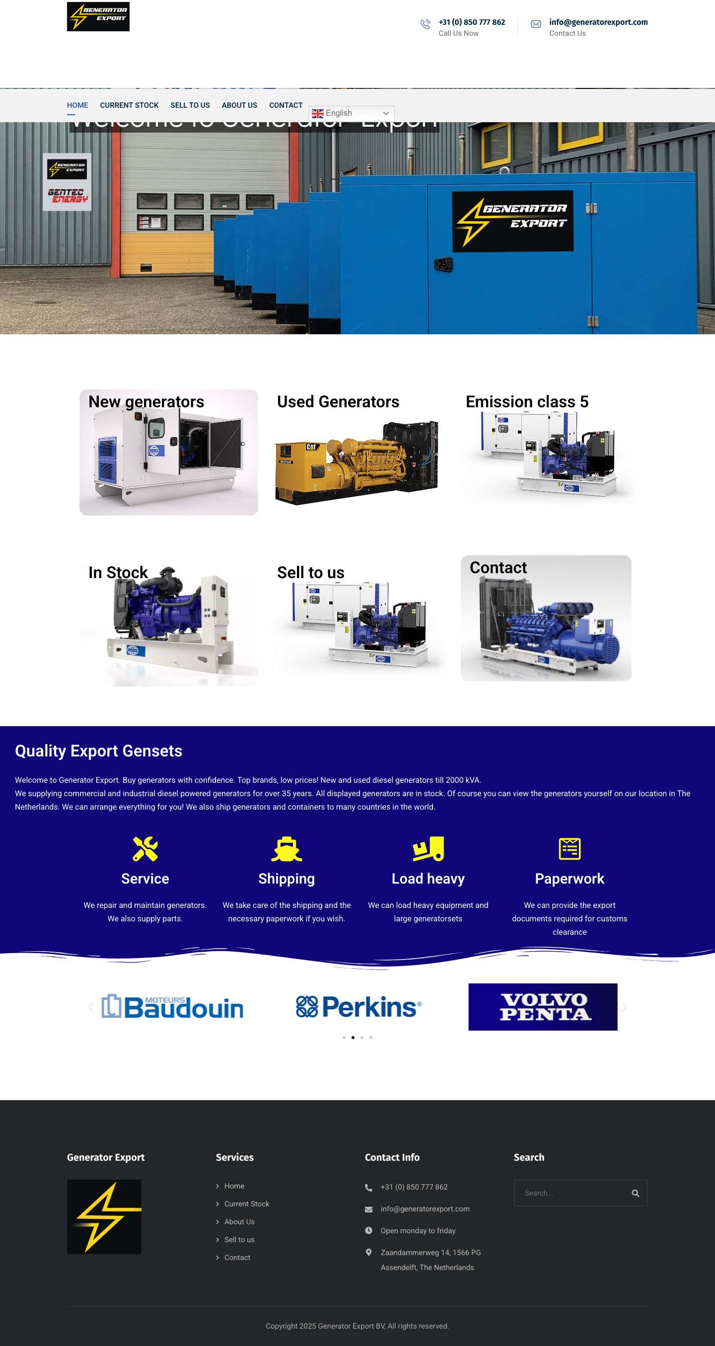 Home - Generator Export - Full Screenshot