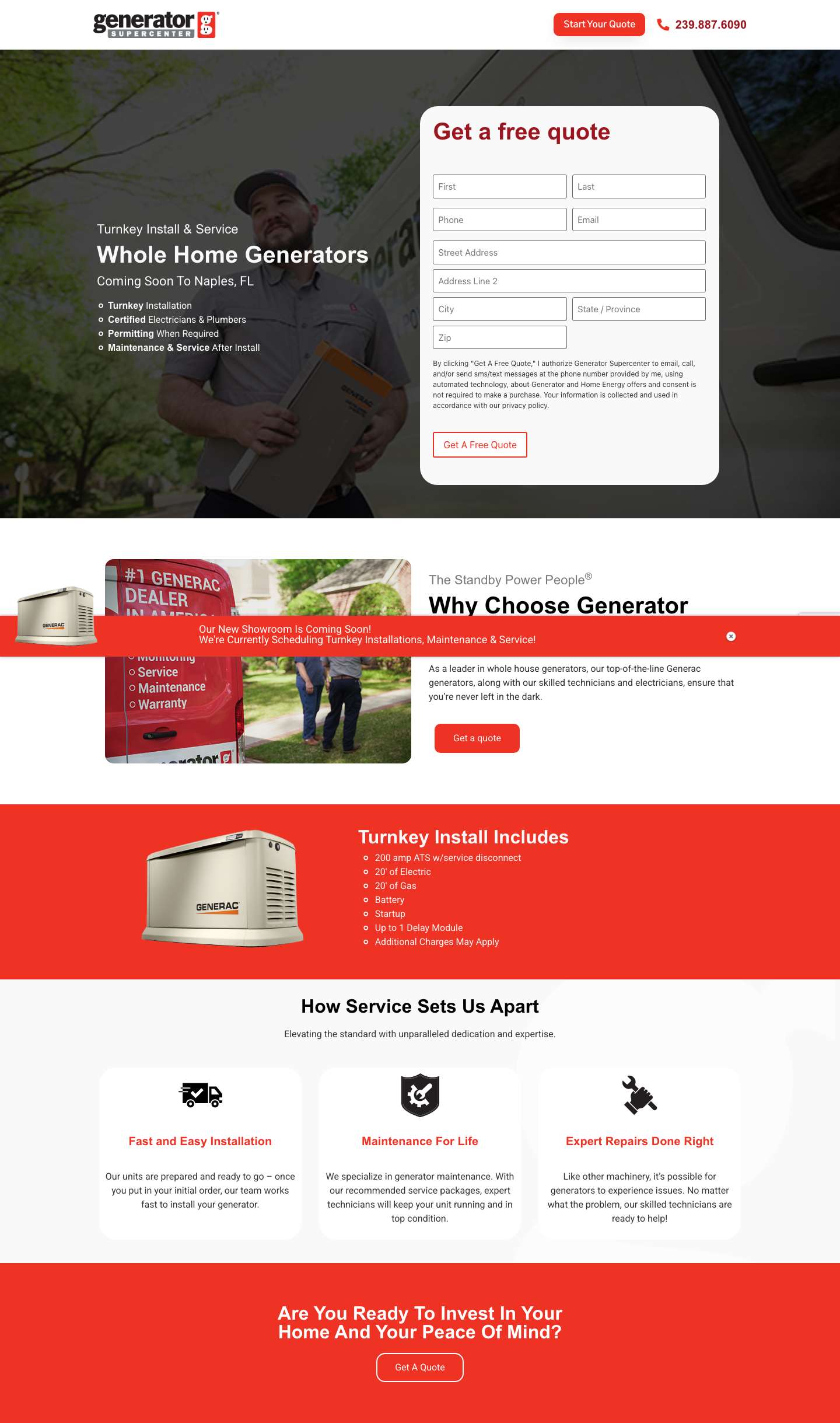 Coming Soon | Generator Supercenter of Naples FL | Generators Sales, Install and Maintenance - Full Screenshot