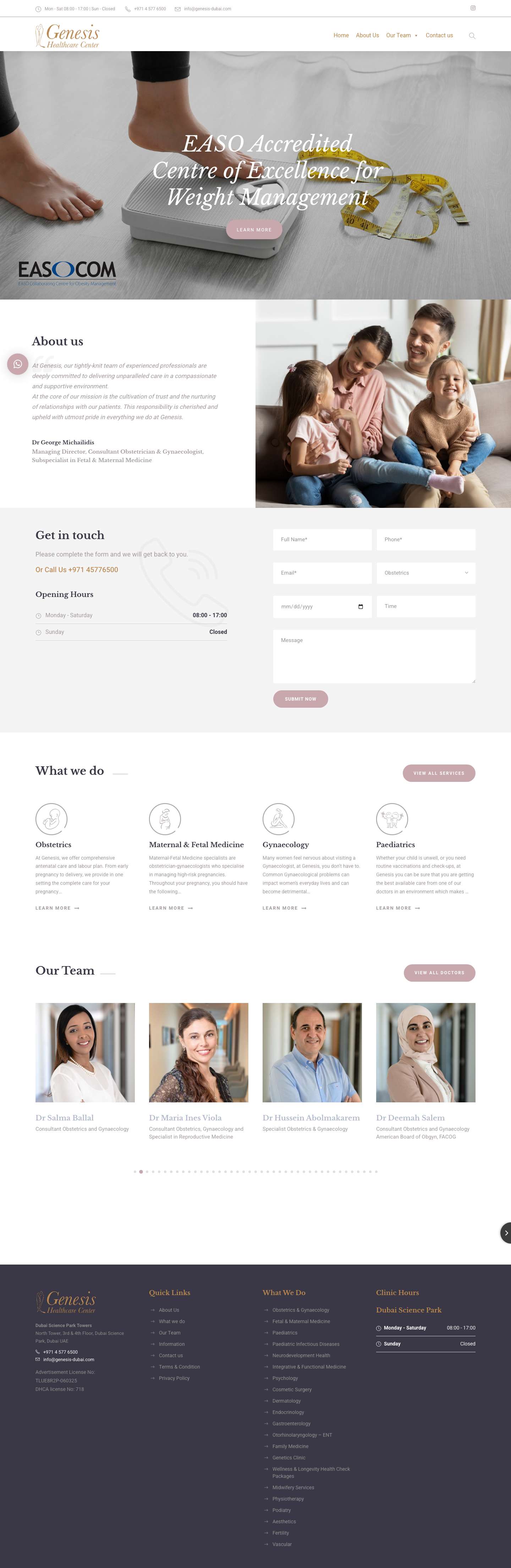 Home - Genesis Healthcare Center - Full Screenshot