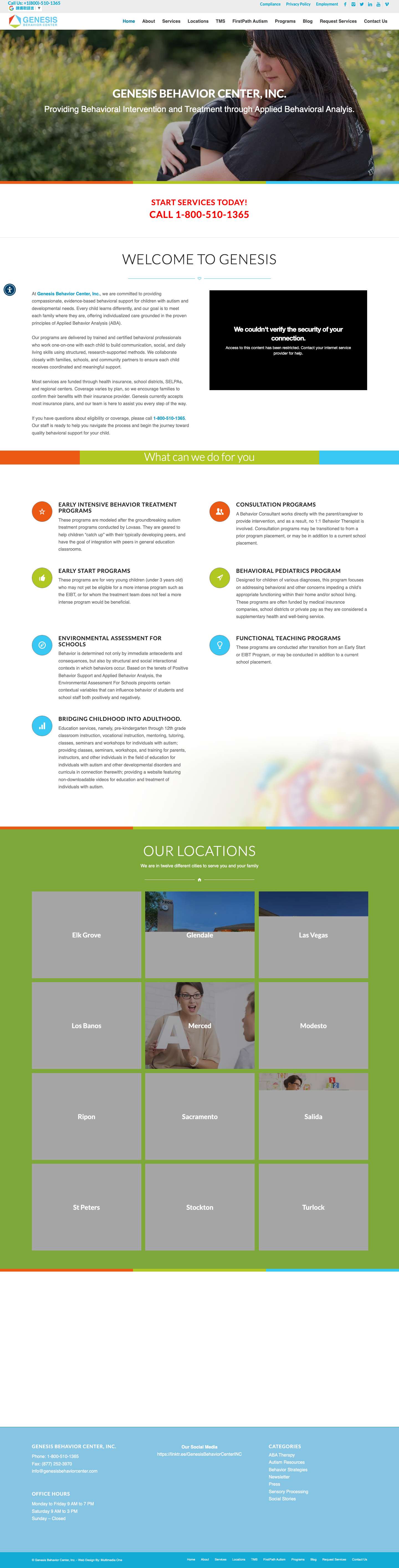 Genesis Behavior Center - Full Screenshot