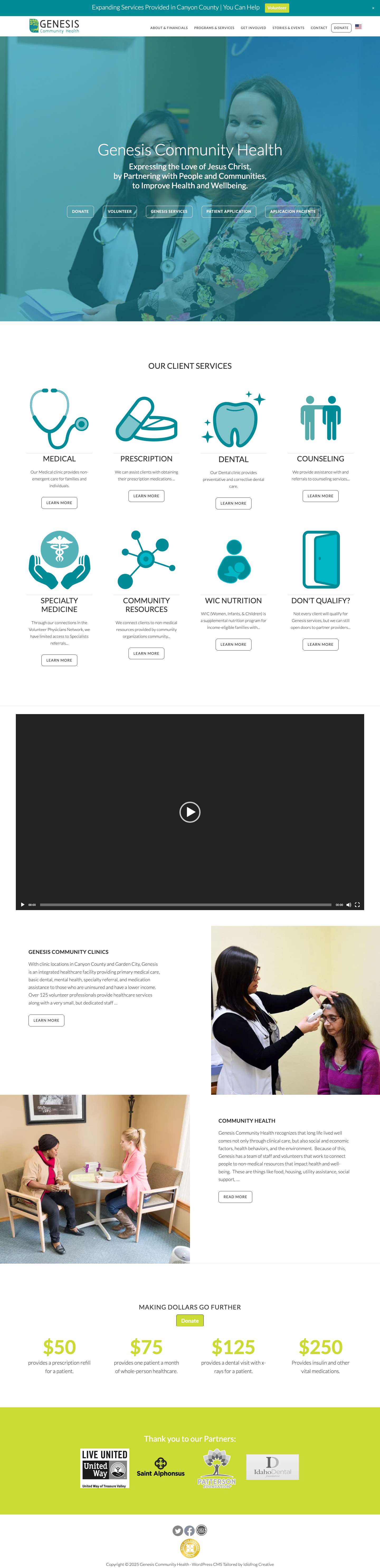 Genesis Community Health – Compassionate Healthcare in Jesus' name - Full Screenshot