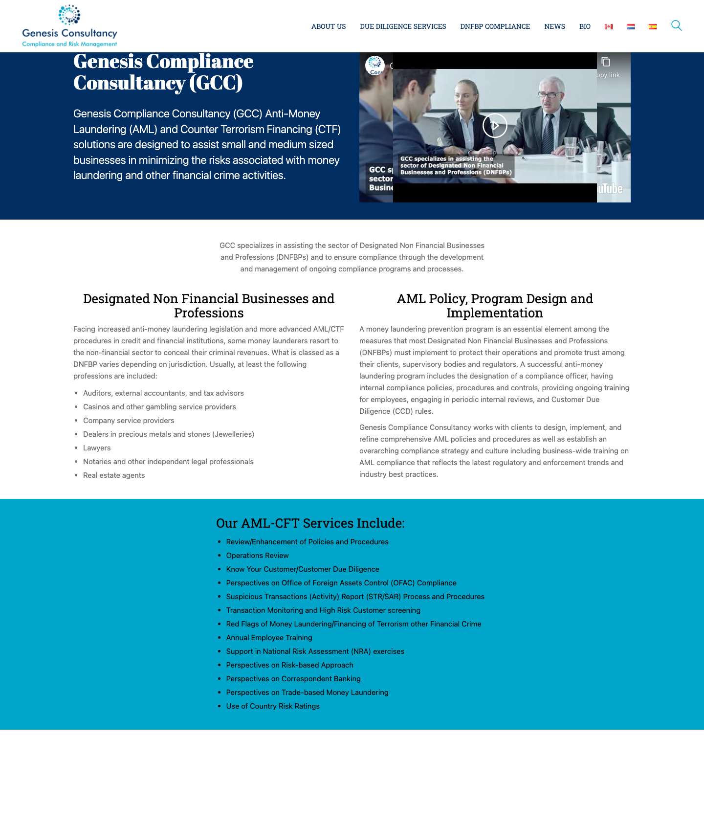 GENESIS COMPLIANCE - GENESIS COMPLIANCE - Full Screenshot