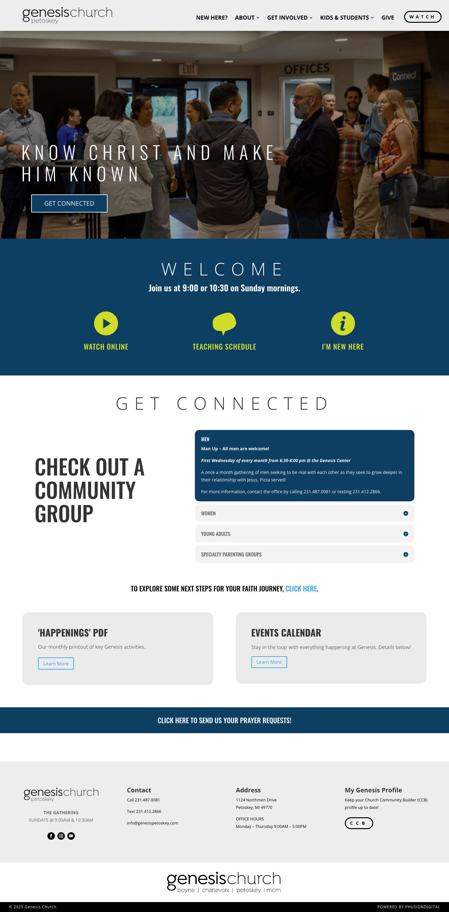 Welcome | Genesis Church | Petoskey Campus - Full Screenshot